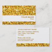 Glitz "Gold" witte strip model Visitekaartje (Voorkant / Achterkant)
