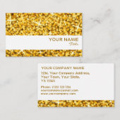 Glitz "Gold" witte strip model Visitekaartje (Voorkant / Achterkant)