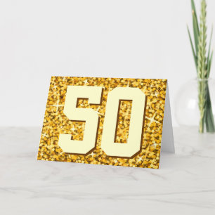 Glitz "Goud" '50' 'Gelukkig jubileum' kaart