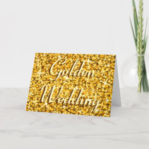 Glitz "Goud" 'Gouden Bruiloft' 'Jubileum' kaart