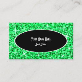 Glitz Green Black Oval-visitekaartje Visitekaartje