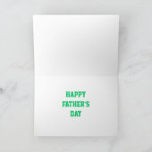 Glitz Green "DAD" Happy Vaderdag-kaart Kaart (Binnen)