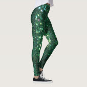 Glitz Green Glitter print Leggings (Rechts)