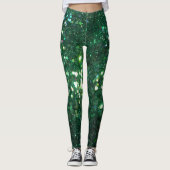Glitz Green Glitter print Leggings (Voorkant)