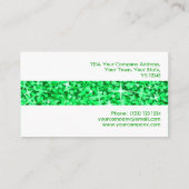 Glitz Green stripe visitekaartje white (Achterkant)