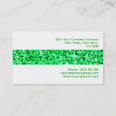 Glitz Green stripe visitekaartje white (Achterkant)