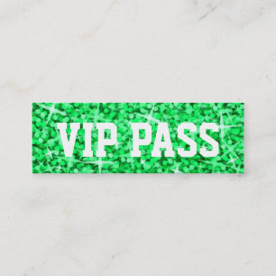 Glitz Green 'VIP PASS' visitekaartje skinny