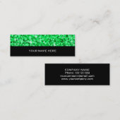 Glitz Green visitekaartje slank zwart (Voorkant / Achterkant)