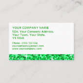 Glitz Green White stripe-kaartsjabloon Visitekaartje (Achterkant)