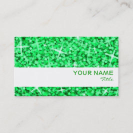 Glitz Green White stripe-kaartsjabloon Visitekaartje