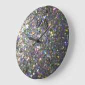 Glitz Hologram Glitter Wall Clock! Grote Klok (Hoek)