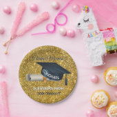 Glitz! Leuk, op maat gemaakte afstuderen Papieren Bordje (Feest)