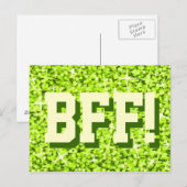 Glitz Limoen "BFF!" briefkaart (Voorkant / Achterkant)