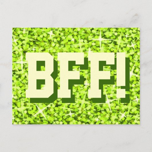 Glitz Limoen "BFF!" briefkaart (Voorkant)