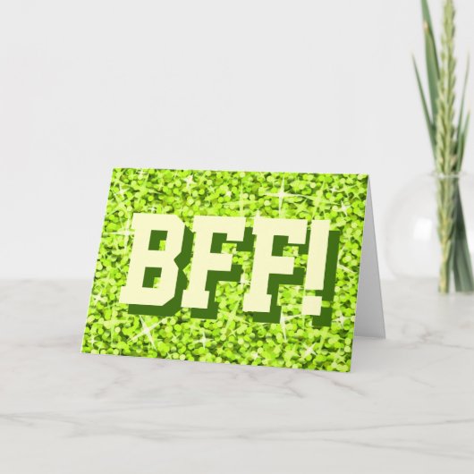 Glitz Limoen 'BFF!' Gelukkige Verjaardag wenskaart Kaart (Voorkant)