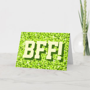 Glitz Limoen 'BFF', 'Jouw tekst'-wenskaart Kaart