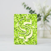 Glitz Limoen dollar '$' briefkaart (Staand voorkant)