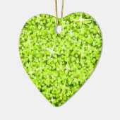 Glitz Limoen hart Keramisch Ornament (Links)