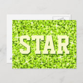 Glitz Limoen "STAR"-briefkaart Briefkaart (Voorkant / Achterkant)