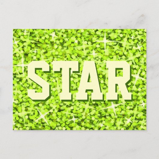 Glitz Limoen "STAR"-briefkaart Briefkaart (Voorkant)