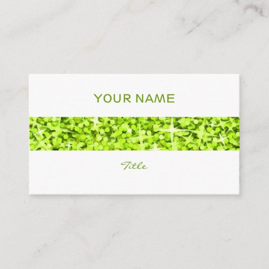 Glitz Limoen stripe visitekaartje terug (Voorkant)