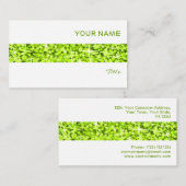 Glitz Limoen stripe visitekaartje wit (Voorkant / Achterkant)