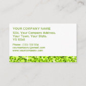 Glitz Limoen witte band kaartsjabloon Visitekaartje (Achterkant)