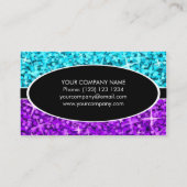 Glitz Mix Blue Paars oval visitekaartje (Achterkant)
