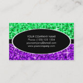 Glitz Mix Green Paars ovaal visitekaartje (Achterkant)