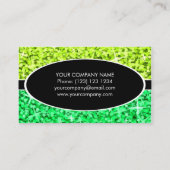 Glitz Mix Lime Green Oval visitekaartje (Achterkant)