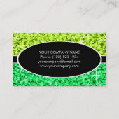 Glitz Mix Lime Green Oval visitekaartje (Achterkant)