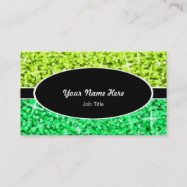 Glitz Mix Lime Green Oval visitekaartje