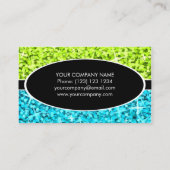 Glitz Mix Limoen Blue Black oval visitekaartje (Achterkant)