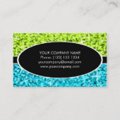 Glitz Mix Limoen Blue Black oval visitekaartje (Achterkant)