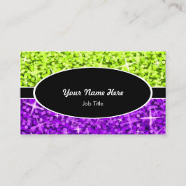Glitz Mix Limoen Paars ovaal visitekaartje