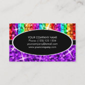 Glitz Mix Rainbow Paars ovaal visitekaartje (Achterkant)