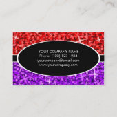 Glitz Mix Red Paars ovaal visitekaartje (Achterkant)