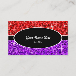 Glitz Mix Red Paars ovaal visitekaartje