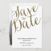 Glitz nep glinsterende Save The Date-aankondigings Save The Date (Voorkant / Achterkant)
