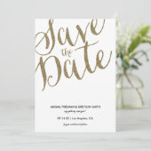 Glitz nep glitters Bewaar de datum aankondigingska Save The Date (Staand voorkant)