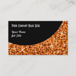 Glitz Oranje Black Curve-werkkaartsjabloon Visitekaartje