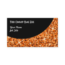 Glitz Oranje Black Curve-werkkaartsjabloon