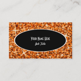 Glitz Oranje Black Oval-visitekaartje Visitekaartje
