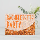 Glitz Oranje curve 'Bachelorette Party'! Kaart (Staand voorkant)