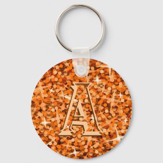 Glitz Oranje "monogram"-sleutelhanger Sleutelhanger (Voorkant)