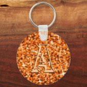 Glitz Oranje "monogram"-sleutelhanger Sleutelhanger (Voorkant)