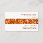 Glitz Oranje stripe visitekaartje wit (Achterkant)
