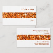 Glitz Oranje stripe visitekaartje wit (Voorkant / Achterkant)