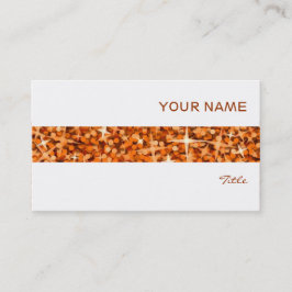 Glitz Oranje stripe visitekaartje wit