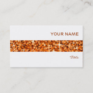 Glitz Oranje stripe visitekaartje wit